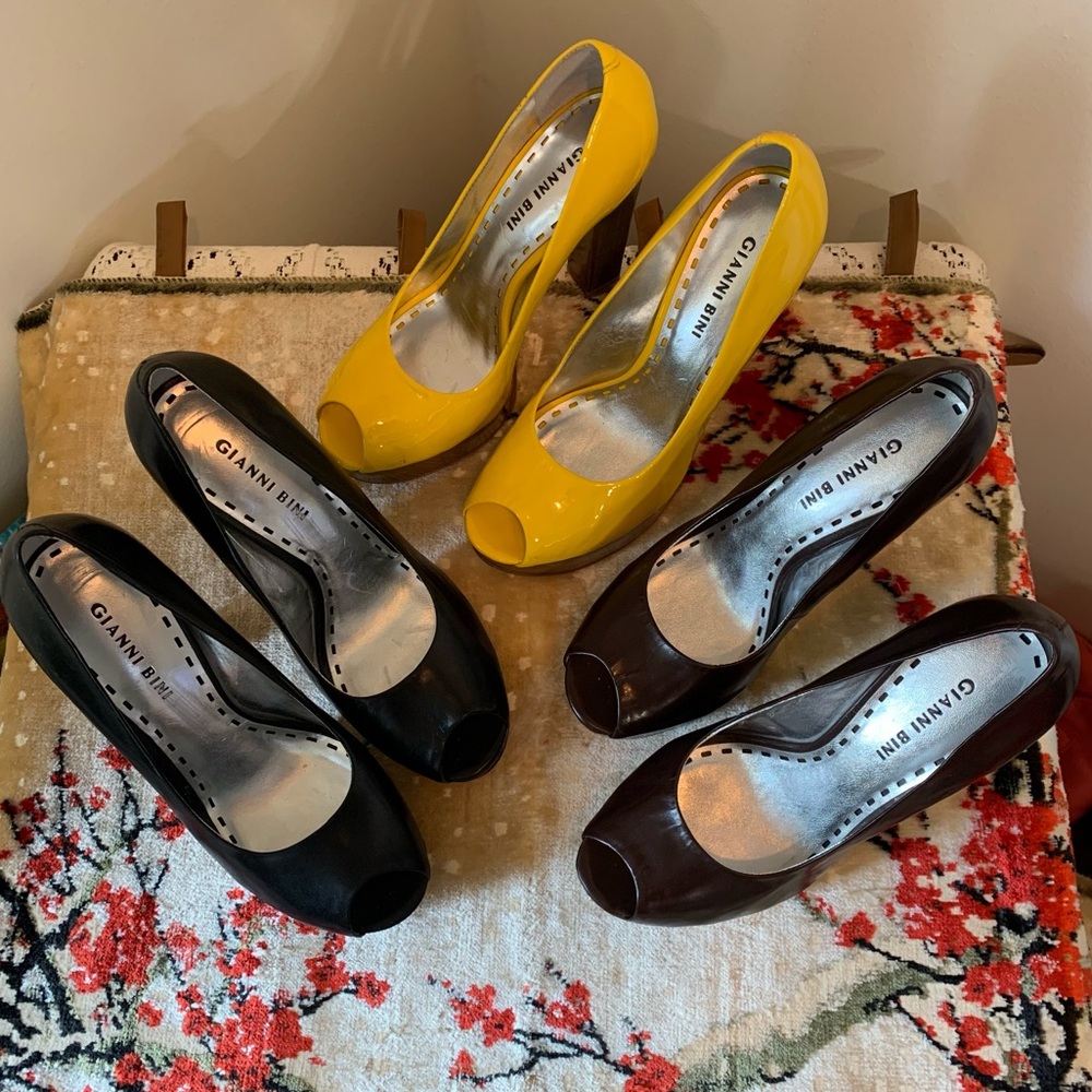 3 pair Gianni Bini Platform Heels - Picture 12 of 12